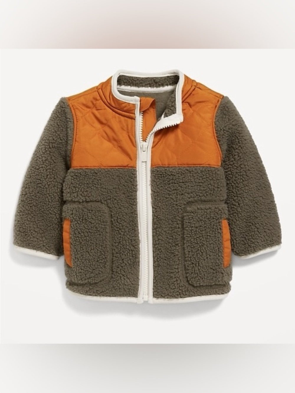 OLD NAVY | Unisex Cozy Sherpa Hybrid Zip Jacket for Baby